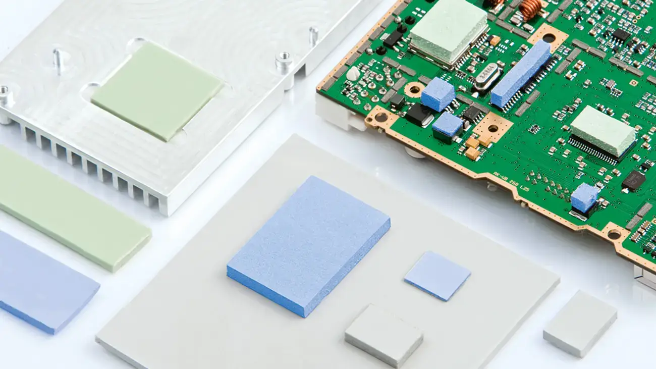 High-performance Gap Filler application for EV battery pack thermal management and heat dissipation.