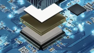 Application of Laird CoolZorb hybrid thermal and EMI absorbing material on GaN and SiC industrial power components.