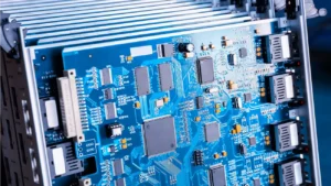 Hybrid thermo-magnetic gap filler applied to a high-density PCB to solve thermal and EMI issues simultaneously.